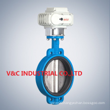 Wafer Butterfly Valve with Electrical Actuator